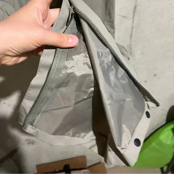 Eddie Bauer Waterproof Pants Mens L Beige Rain Over PVC Elastic Hunting Fishing - Picture 6 of 10